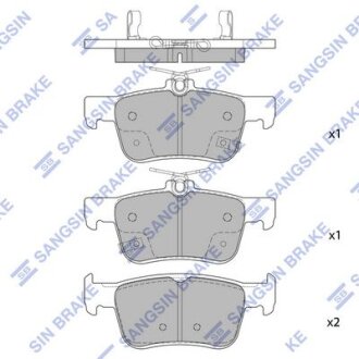 Колодки гальмівні задні Honda Accord (18-) HI-Q Hi-Q (SANGSIN) SP4315