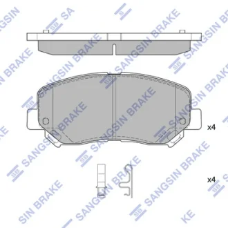 Колодки гальмівні передні Dodge Dart (13-) HI-Q Hi-Q (SANGSIN) SP4322