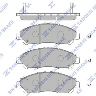 Колодки гальмівні передні Toyota Hi-Ace (19-) HI-Q Hi-Q (SANGSIN) SP4361