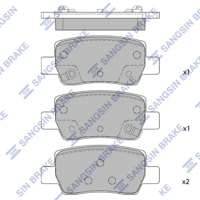 Колодки гальмівні задні Hyundai Elantra (20-), KIA Soul (23-) HI-Q Hi-Q (SANGSIN) SP4462 (фото 1)