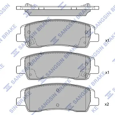 Колодки тормозные задние Hyundai Staria (132.0x45.5x15.0) Hi-Q (SANGSIN) SP4510 (фото 1)