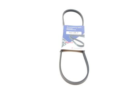 Ремінь генератора (поліклиновий) HUTCHINSON 842 SK 3