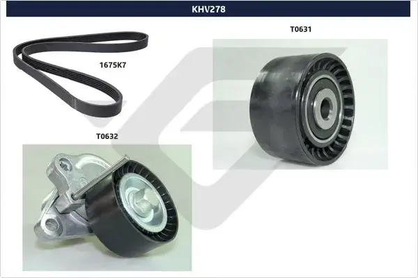Комплект ременя генератора Master/Movano 2.3dCi 13- HUTCHINSON KHV 278 (фото 1)