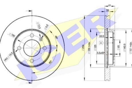 Диск гальмівний ICER 78BD3790-2