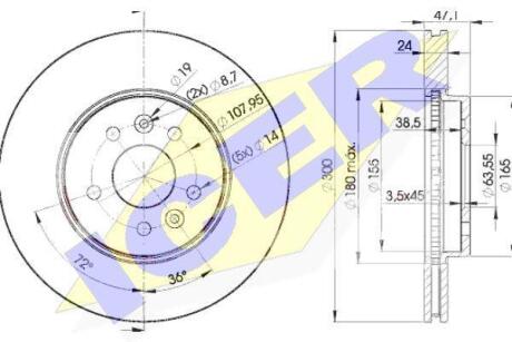 Диск гальмівний ICER 78BD6767-2