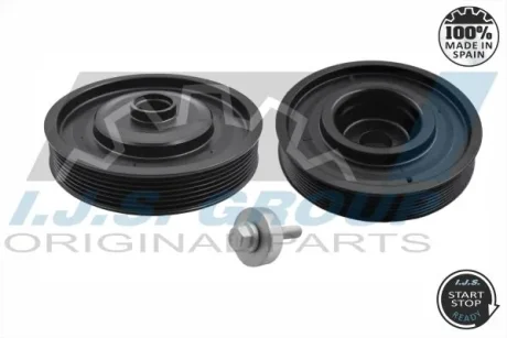 Шків колінвалу Renault Megane/Laguna/Nissan Primera 1.9 dCi 01- (к-кт з болтом) IJS GROUP 17-1031SET