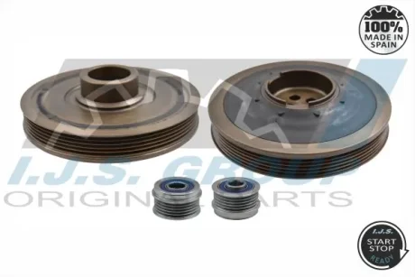 Шків колінвалу + шків генератора Mini (R56/R55/R60/R61) 1.6-2.0d (N47) 10-16/Toyota Rav 4 2.0 D 15-18 (5PK) (к-кт) IJS GROUP 17-1236KIT