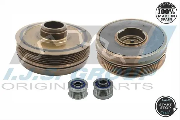 Шків колінвалу + шків генератора BMW X1 (F48)/X2 (F39) 14- B47/B48 IJS GROUP 17-1321KIT (фото 1)