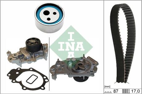Комплект ГРМ, ремень+ролик+помпа INA 530 0182 31