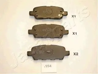 Колодки тормозние дисковие NISSAN зад. QASHQAI 07- JAPANPARTS PP154AF (фото 1)