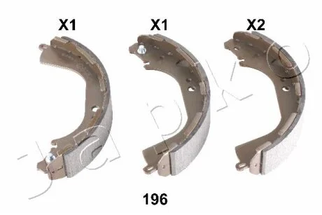 Колодки тормозные барабанные задние Nissan Navara D22 (98-) JAPKO 55196