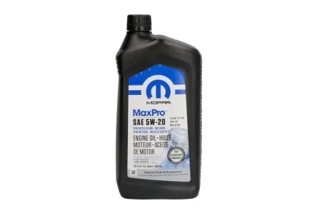 Масло моторное Chrysler Mopar MaxPro 5W-20, 0,946л. JEEP/CHRYSLER/DODGE 68518202AA