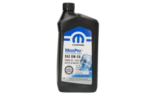 Масло моторное Chrysler Mopar MaxPro+ 0W-20, 0,946л. JEEP/CHRYSLER/DODGE 68523994AA