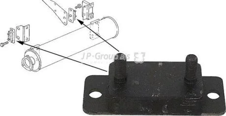 Кріплення труби вихлопної VW TRANSPORTER JP GROUP 1121603600