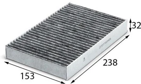 Фільтр салону вугільний JS ASAKASHI AC0182C