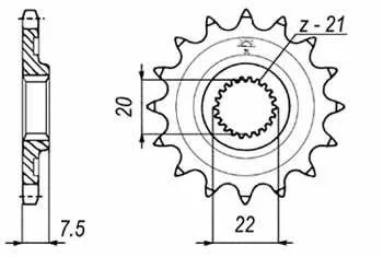 Передняя звезда MOTO JT MOTO 100-401-13