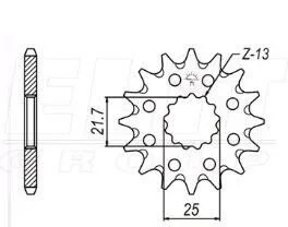 Передняя звезда MOTO JT MOTO 100-404-13