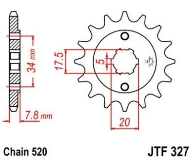 Передняя звезда MOTO JT MOTO 101-436-13