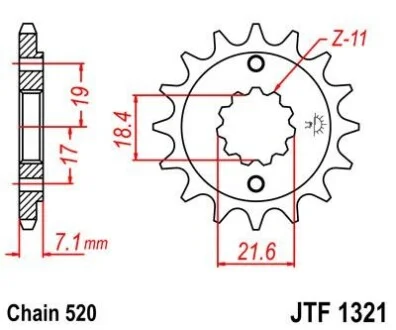 Передняя звезда MOTO JT MOTO 101-442-13