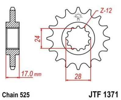 Передняя звезда MOTO JT MOTO 101-551-15