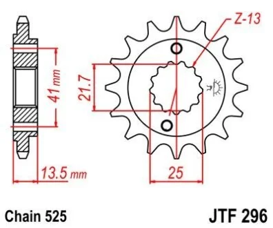 Передня зірка MOTO JT MOTO 101-563-16