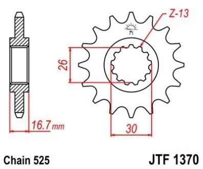 Передняя звезда MOTO JT MOTO 101-564-15