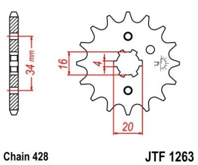 Передняя звезда MOTO JT MOTO 102-329-15