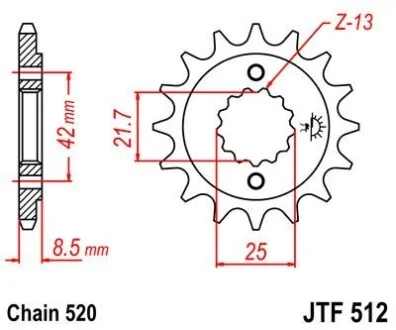 Передняя звезда MOTO JT MOTO 104-463-16