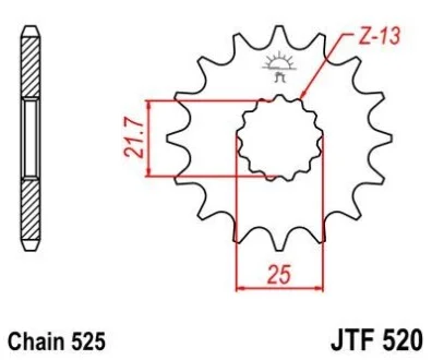 Передняя звезда MOTO JT MOTO 105-563-17