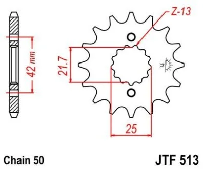 Передняя звезда MOTO JT MOTO 105-665-15