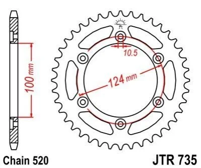Зірка MOTO JT MOTO 115-461-42 (фото 1)