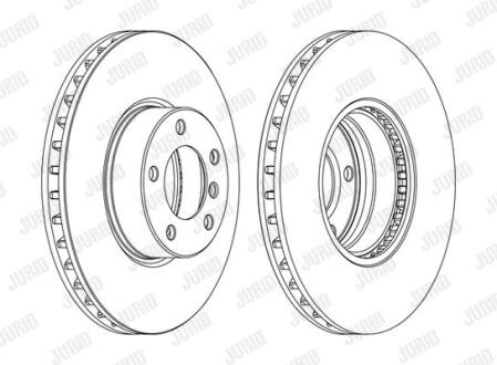 Гальмівний диск пер. BMW 5 (E39) 95-04 (324*73,7) Jurid 562384JC-1
