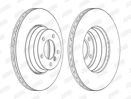 Гальмівний диск пер. BMW 3 (E90/E91/E93)/X1 (E84) (330*73,3) Jurid 562395JC-1