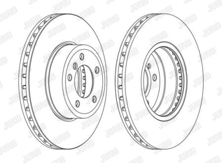 Гальмівний диск пер. BMW (E60/E61) 01-10 (324*77) Jurid 562397JC-1