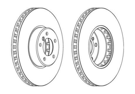 Гальмівний диск пер. BMW 5 (E60/E61)/6 (E63/E64) 01-10 (348*77) Jurid 563045JC-1