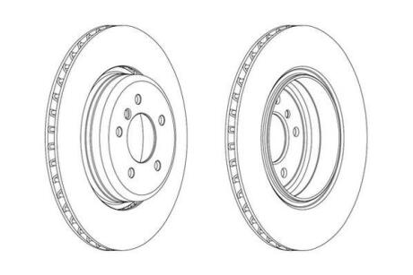 Гальмівний диск зад. BMW 5 (E60/E61)/6 (E63/E64) 01-10 (345*63) компл. 2шт Jurid 563069JC