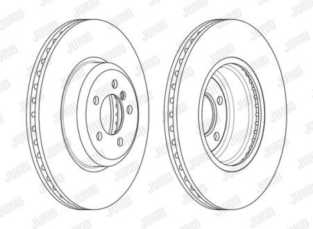 Гальмівний диск пер. BMW 3 (F30/F31/F80)/4 (F32/F33/F82/F83/F36) 11- (370*73,1) Jurid 563133JC-1