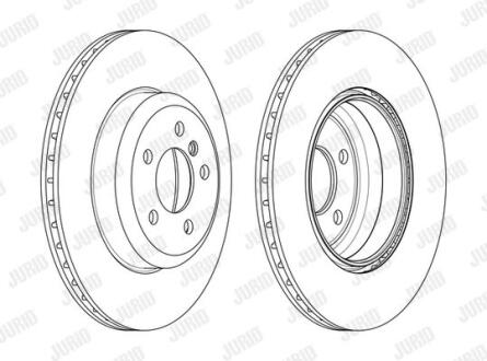Гальмівний диск пер. BMW 3 (F30/F31/F34/F80)/4 (F33/F36/F83) 13- (345*66,2) компл. 2шт Jurid 563134JC