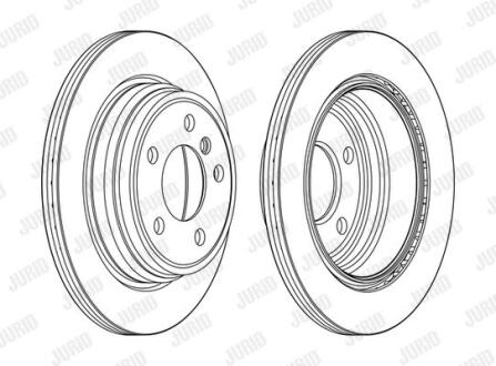 Гальмівний диск зад. BMW 3 (F30/F31/F34/F80)/4 (F36) 14- (300*66) компл. 2шт Jurid 563153JC
