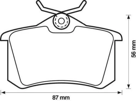 Гальмівні колодки зад. Golf III/IV/Passat/Audi A4/A6 (TRW) Jurid 571361J