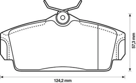 Гальмівні колодки пер. Nissan Almera 00-/Primera 91-02 (TRW) Jurid 572422J