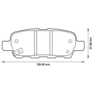Гальмівні колодки зад. Juke 10-/Leaf 10-/QASHQAI 06-14 (Akebono) Jurid 572501J