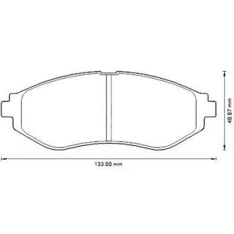 Гальмівні колодки пер. Chevrolet Aveo 06- (akebono) Jurid 572539J