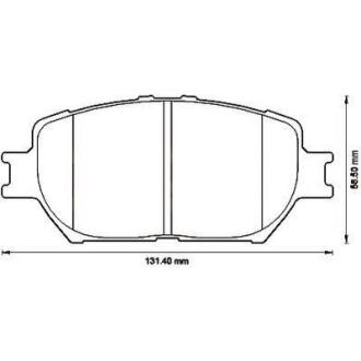 Гальмівні колодки пер. Toyota Camry 96-06 (akebono) Jurid 572553J