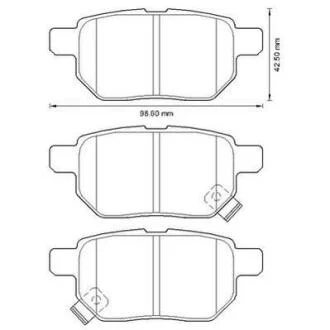 Гальмівні колодки зад. Toyota Corolla/Yaris 05- (Akebono) Jurid 572632J