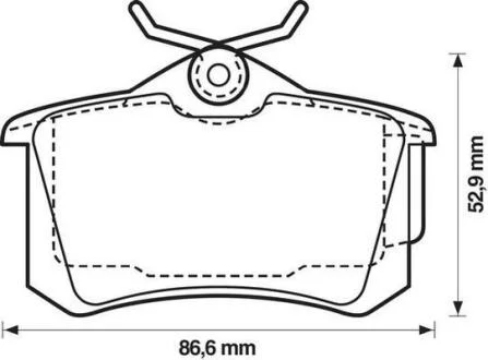 Гальмівні колодки зад. Golf III/IV/Passat/Audi A4/A6 (Lucas) Jurid 573005J