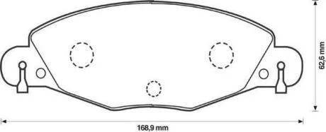 Гальмівні колодки пер. C5 02- (Bosch) Jurid 573029J