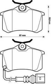 Гальмівні колодки зад. Caddy III/IV/Passat/Audi A4/A6 (Lucas) Jurid 573112J