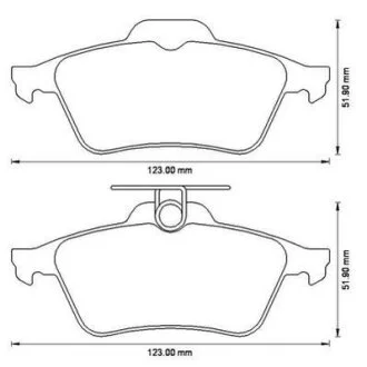 Гальмівні колодки зад. Focus 04-/C-Max 07-/Mazda 3 03-/Laguna III 07-/Camry 01- (ATE) Jurid 573186J