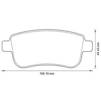 Гальмівні колодки зад. Megane III/Fluence 08- Jurid 573286J